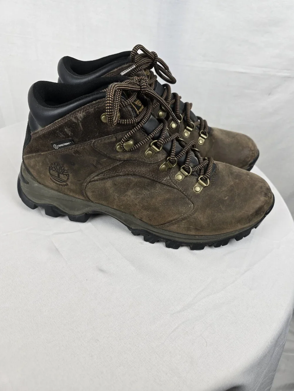 Timberland Brown Leather Lace-Up Men's Hiking Trail Work Boots Sz 10.5W
